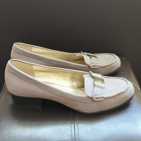 Ralph Lauren Chaps Percy Gray Slide On Buckle Detail Comfort Loafer - Picture 4 of 5